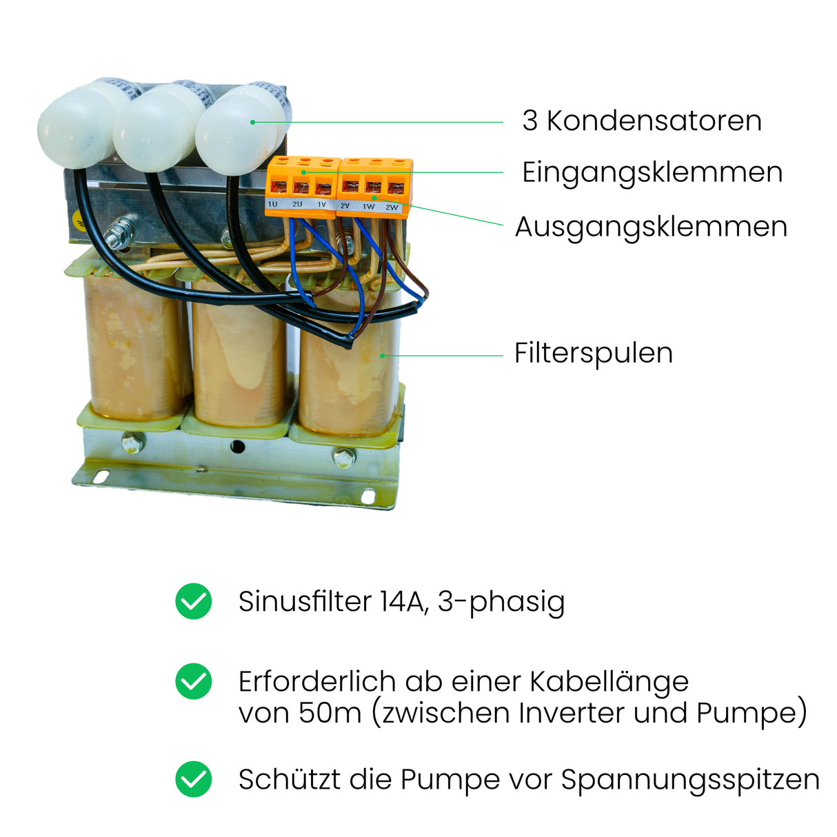 Ausgangsfilter Nastec Sinus Filter 14A - Pumpenland