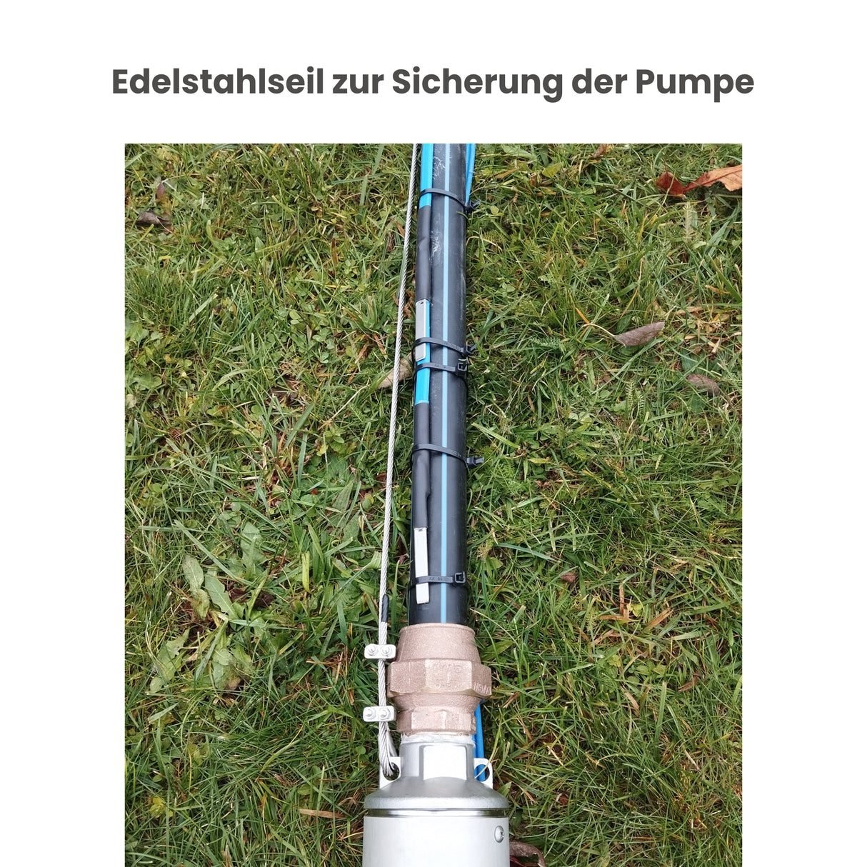 Edelstahl Seilklemmenset für Tiefbrunnenpumpen, 4mm - Pumpenland