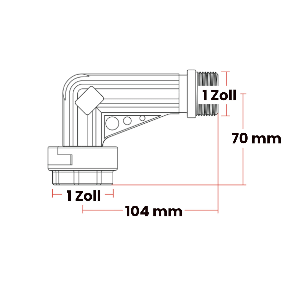 Kunststoff Winkelverschraubung 1 Zoll - Pumpenland