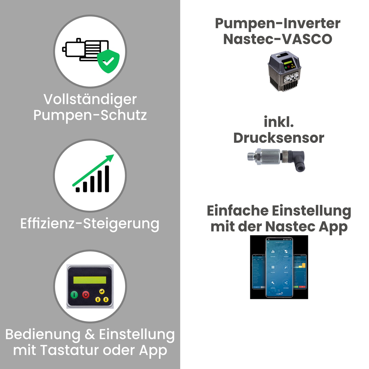 Drehzahlregler Inverter Nastec-VASCO 409 - Pumpenland