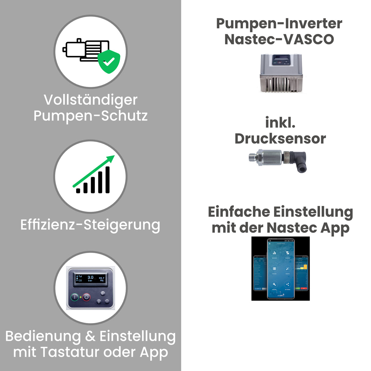 Drehzahlregler Inverter Nastec-VASCO 406 - Pumpenland