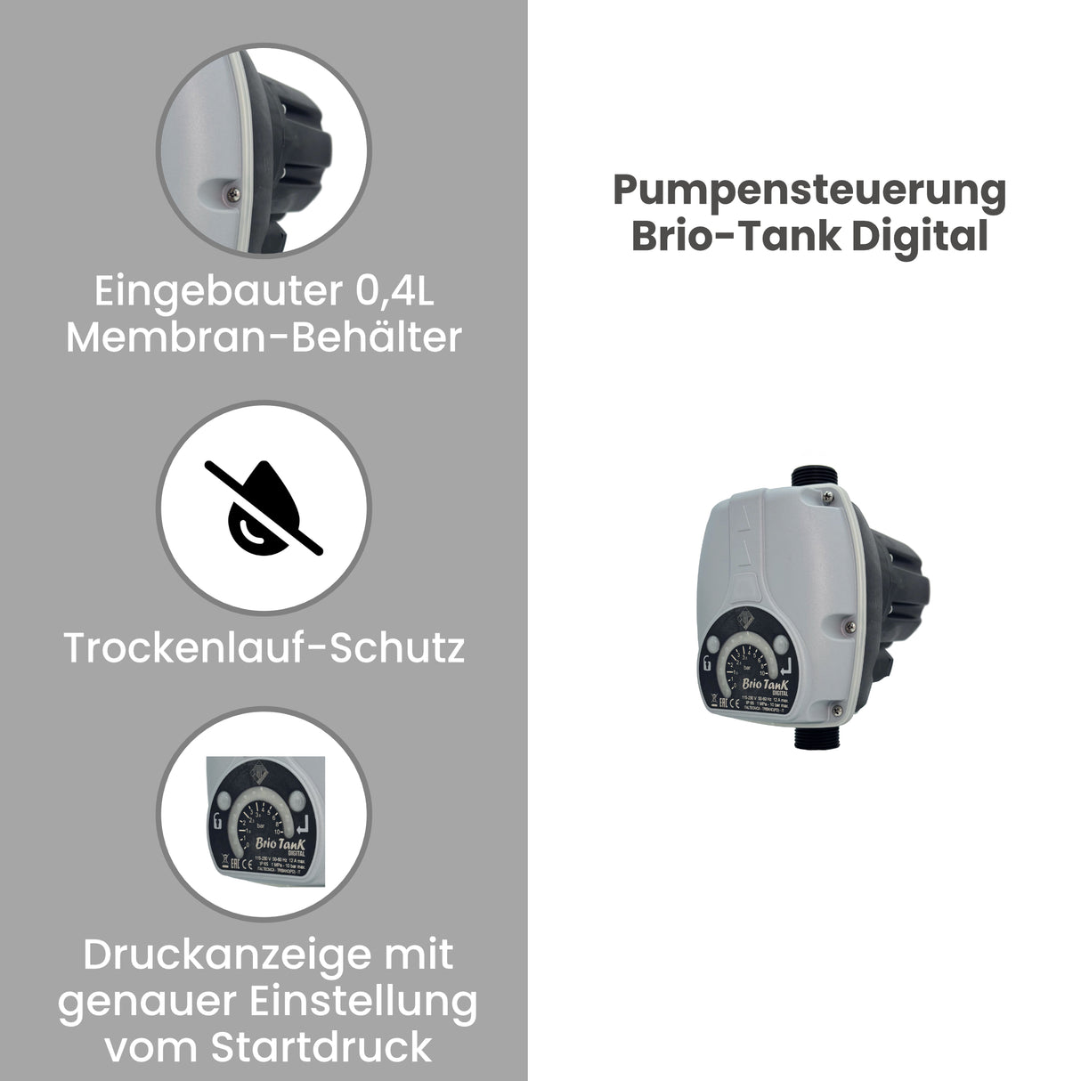 Pumpensteuerung Brio-Tank Digital - Pumpenland