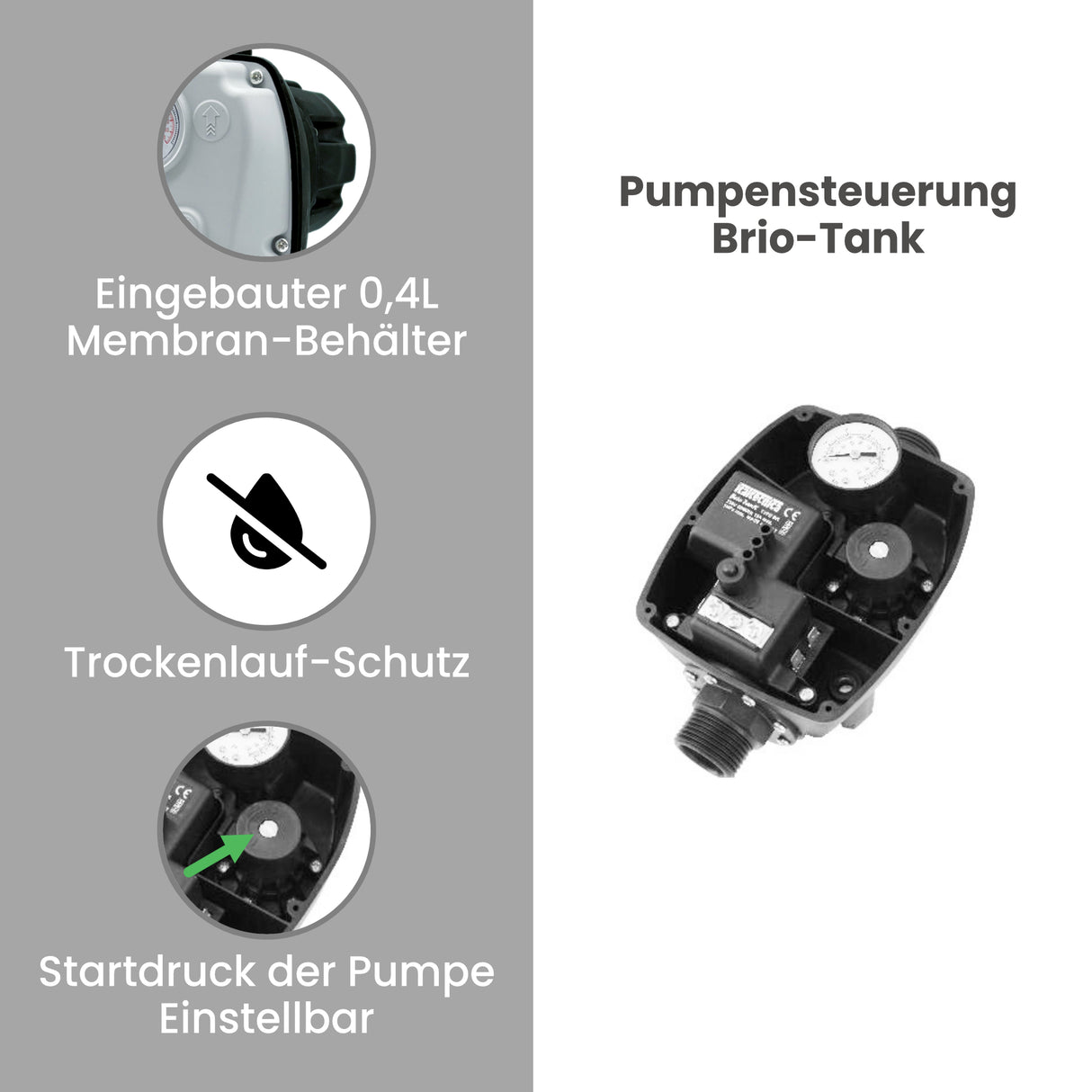 Pumpensteuerung Brio-Tank - Pumpenland