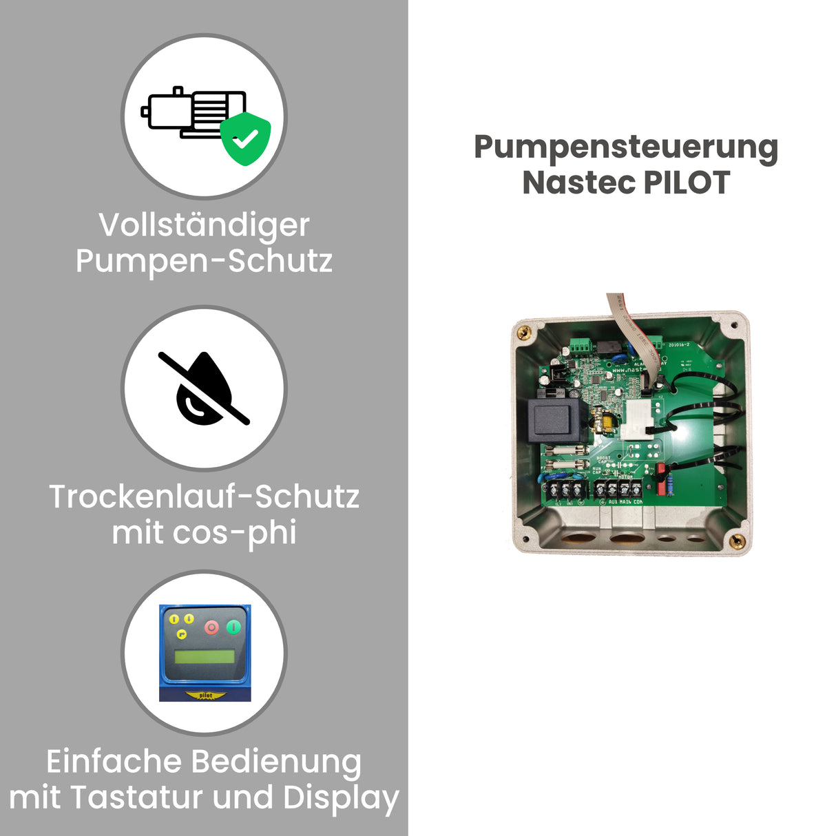 Pumpensteuerung Nastec PILOT 112 230 V - Pumpenland