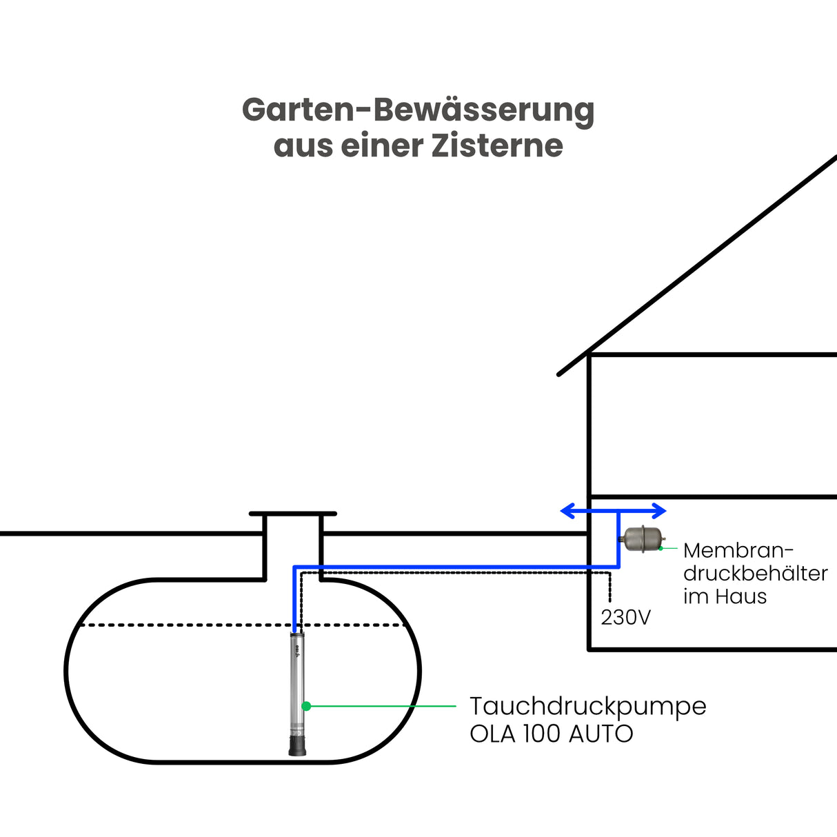 Zisternenpumpe IBO OLA 100 AUTO - Pumpenland