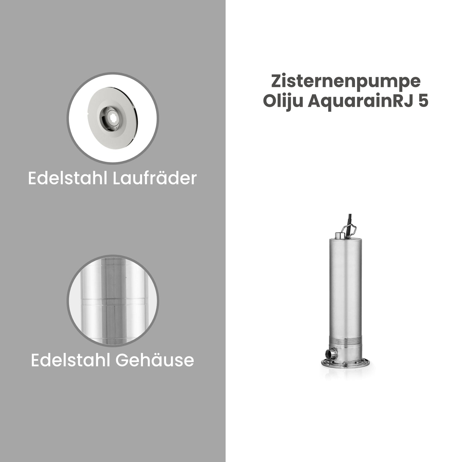 Zisternenpumpe Oliju Aquarain RJ 5.60.1M mit Schwimmender Entnahme - Pumpenland
