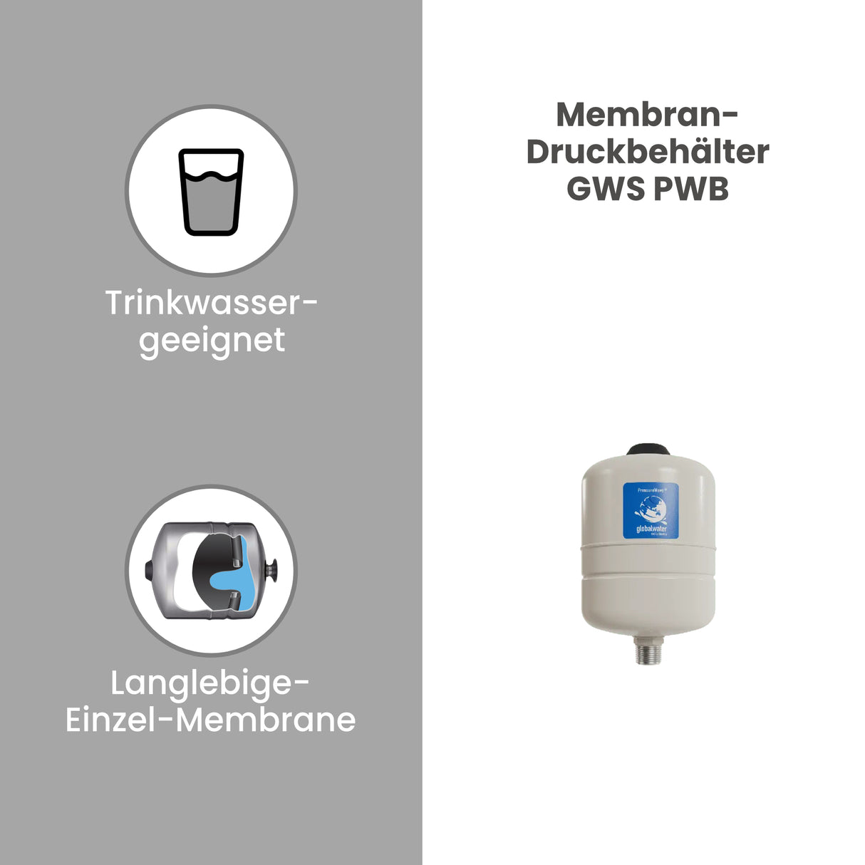 Membran Druckbehälter GWS PWB-35LX