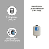 Membran Druckbehälter GWS PWB-35LX