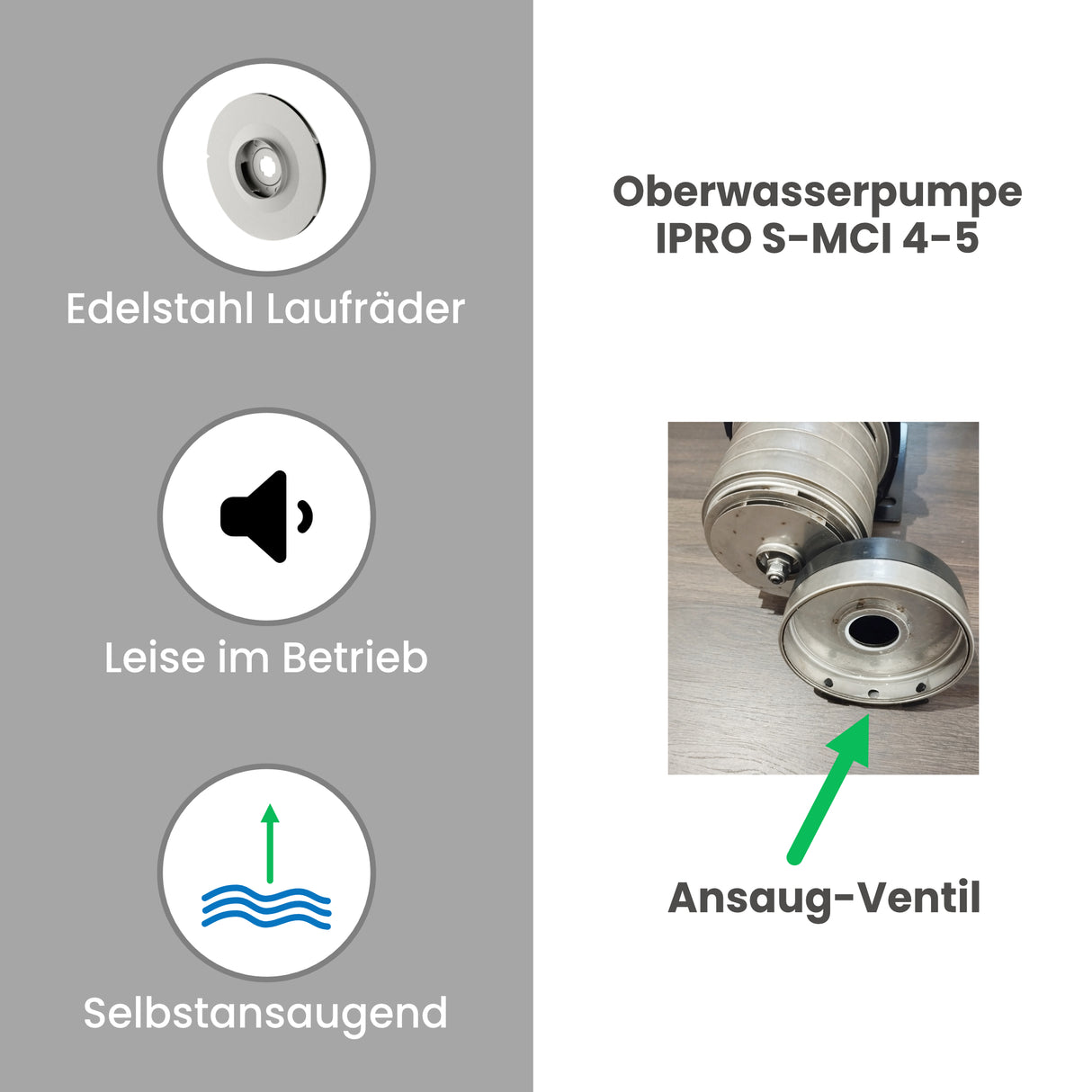 Oberwasserpumpe IPRO S-MCI 4-5 AUTO-JET