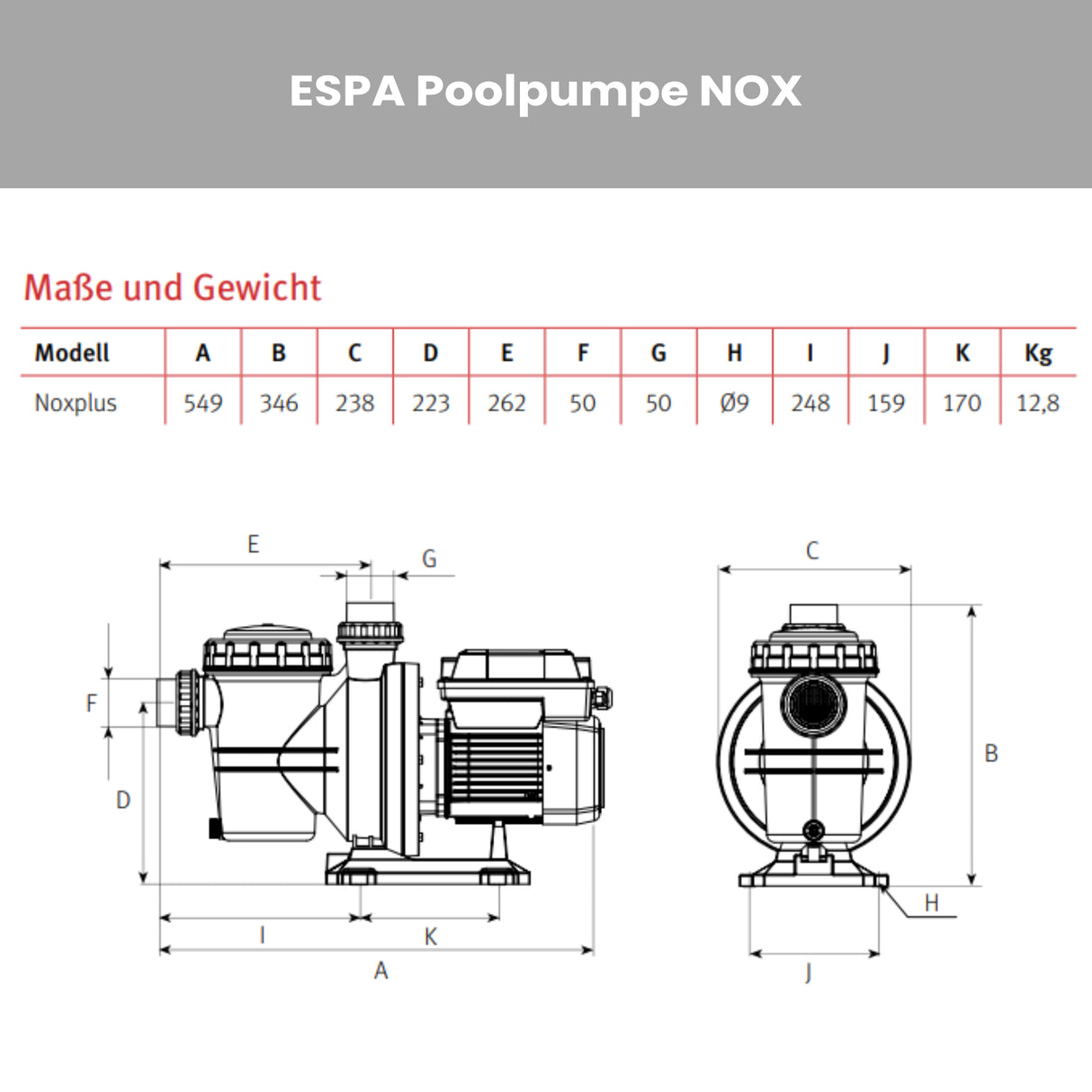 Poolpumpe ESPA NOX Plus