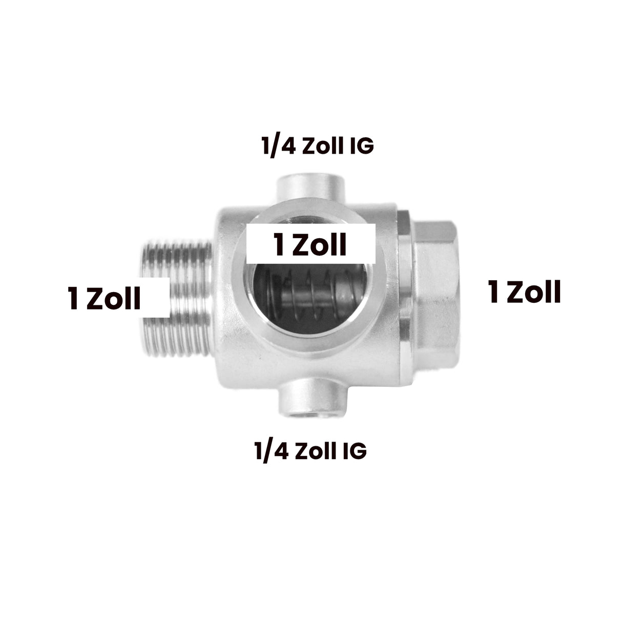 Pumpen 5-Wege Anschlussstück 1 Zoll mit RS Ventil