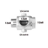Pumpen 5-Wege Anschlussstück 1 Zoll mit RS Ventil