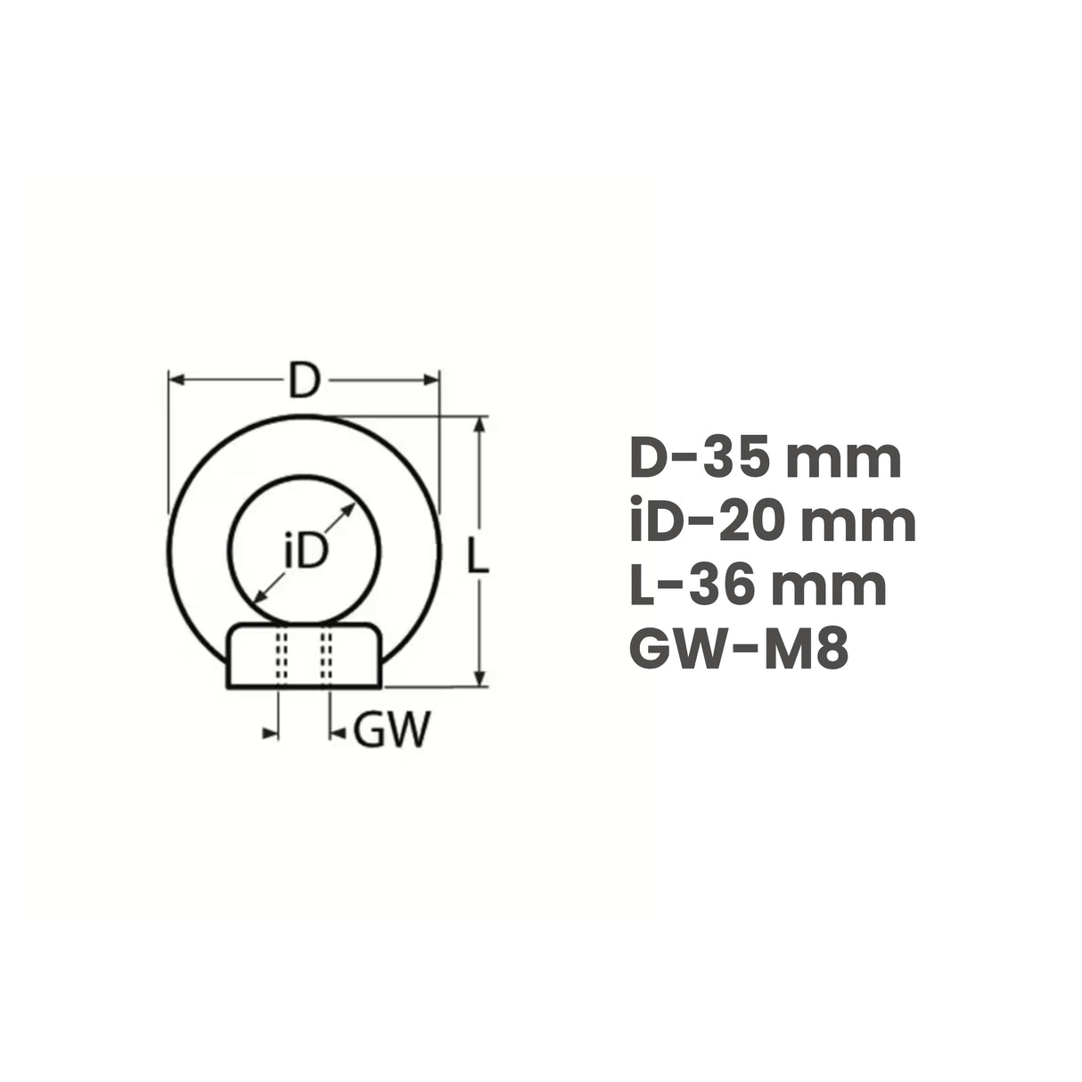 Ringmutter Edelstahl M8