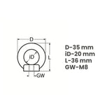 Ringmutter Edelstahl M8