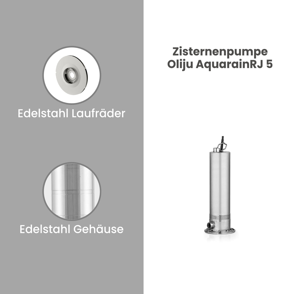 Zisternenpumpe Oliju Aquarain RJ 5.60.1M mit Schwimmender Entnahme